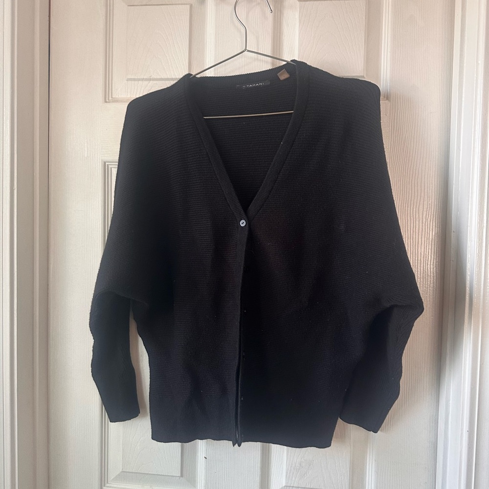 Tahari Classic Black Cardigan